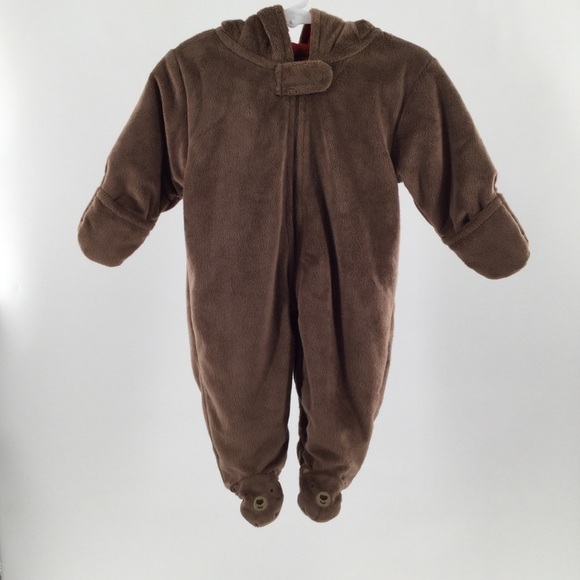 Carter’s super soft thickbrown hooded bunting suit - Picture 1 of 8